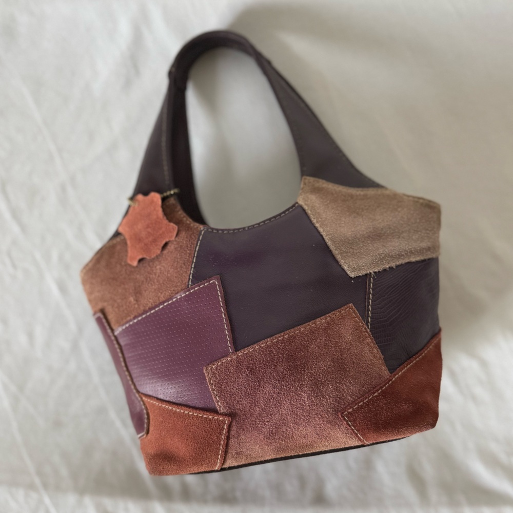 Vintage inspired leather patchwork shoulder bag | Q&A